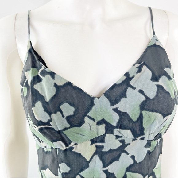 Vintage Rampage Maxi Dress Size 5 Ivy Leaf Print V-Neck Bohemian Sundress Grunge - Picture 4 of 10